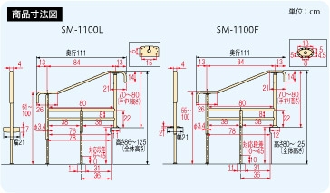 上がりかまち用手すり SM-1100L／SM-1100F（安寿／アロン化成の衛生・介護用品）