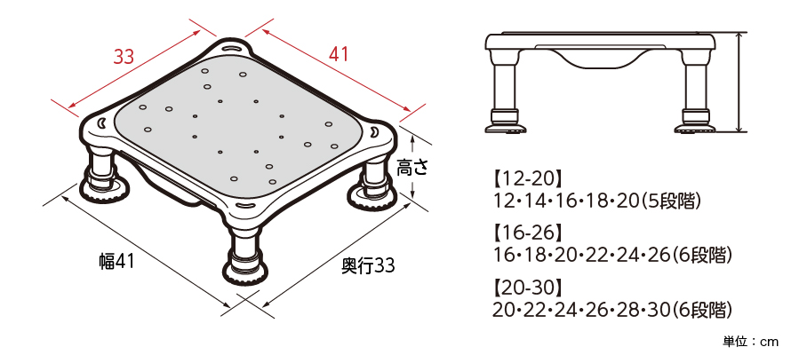 ファッションの 軽量浴槽台標準ｿﾌﾄ ｸﾞﾘｰﾝ 20‐30 アロン化成 536543 送料込