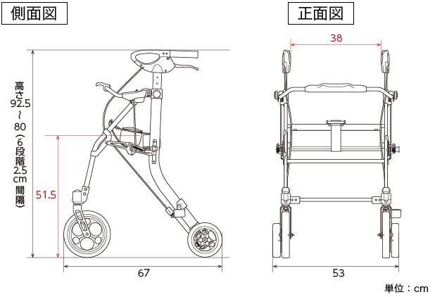 販売超高品質 歩行車イコットエアM 532-340 ネイビー 1台 その他