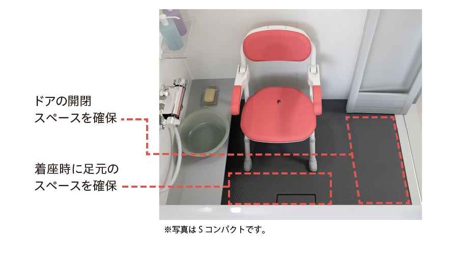 大好き 【アロン化成】楽らく開閉シャワーベンチ Sコンパクト 536-094（レッド）・536-095（ブルー）・536-096（グ 入浴介助用品  CONVERSADEQUINTALCOM