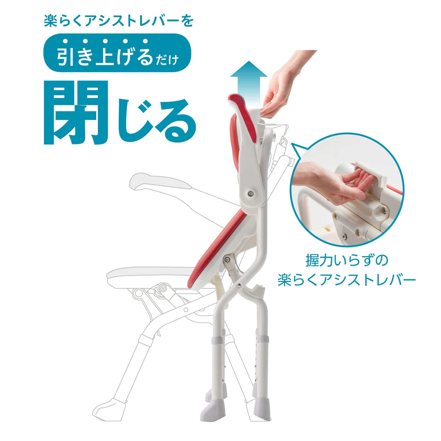 楽らく開閉シャワーベンチ Sフィット ｜ 【安寿】の介護用品 ｜ アロン化成