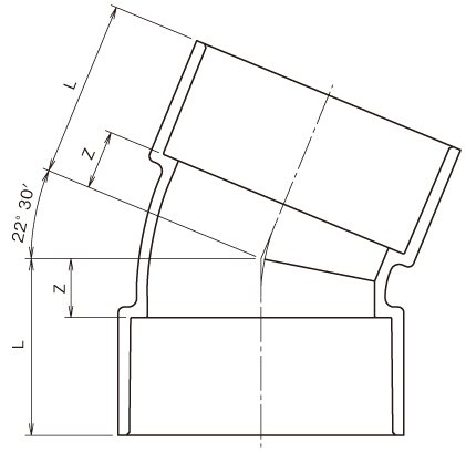 VP管用22 1/2°エルボ | アロン化成 環境インフラシステム製品サイト