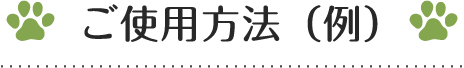ご使用方法(例)